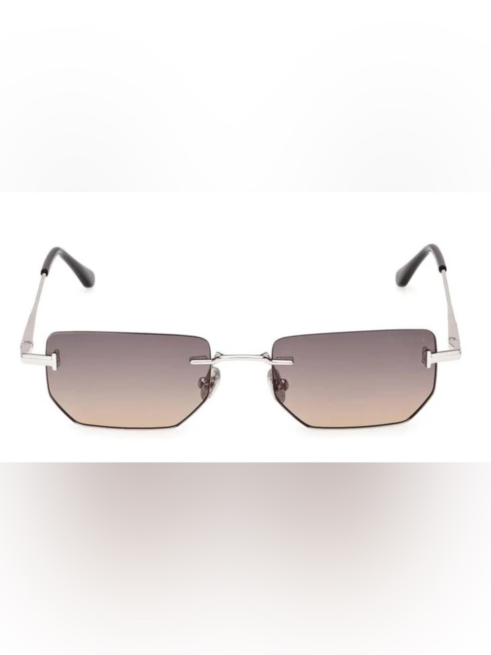 Tom Ford Ethan TF 1355 Col 16B silver rimless Sunglasses with case
